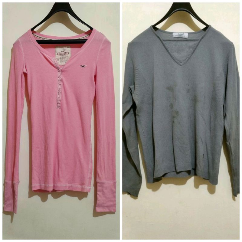 Sweater Hollister Crocodile Rajut Reject