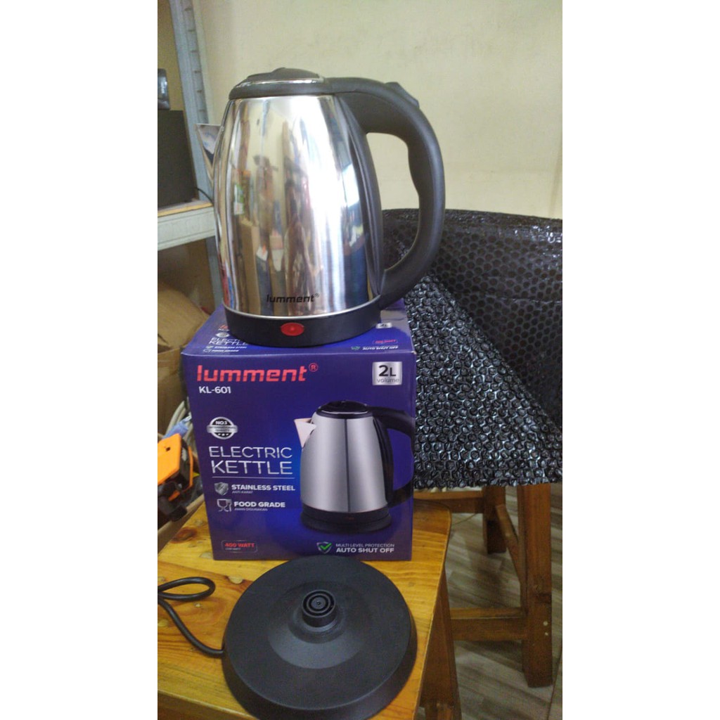Teko Listrik Electric Kettle Lumment 2L Stainless Steel