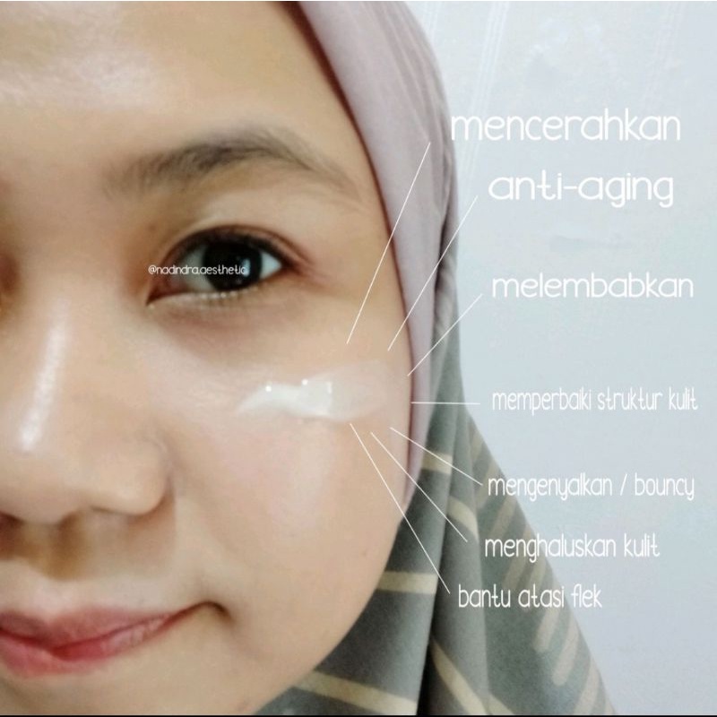 WHITENING CREAM NADINDRA BEAUTY EXPERT / MENCERAHKAN /GLOWING / FLEK / KUSAM / ALPHA ARBUTIN