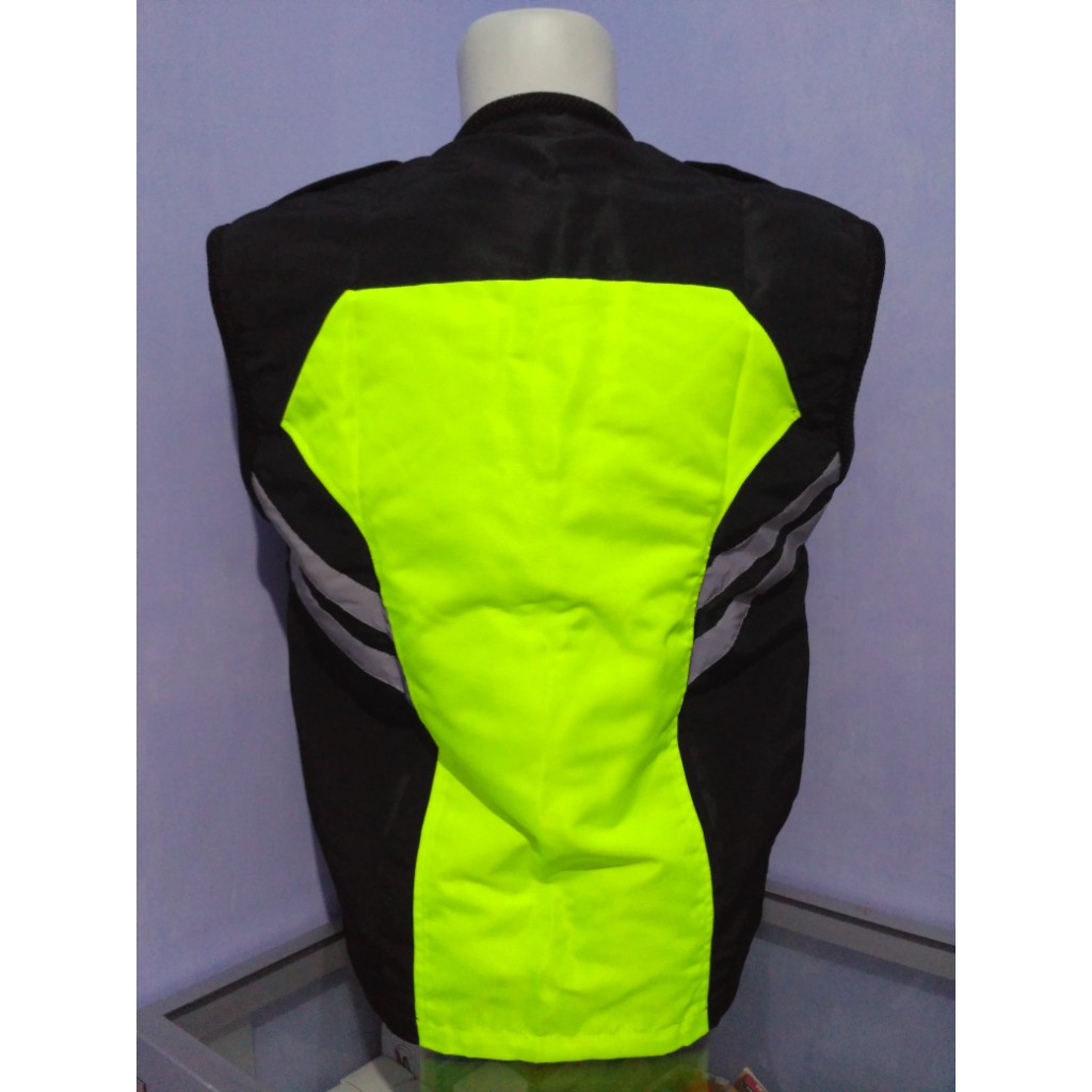 Rompi - Rompi Motor - Rompi Touring - Rompi Biker Hijau Police - Rompi Polisi