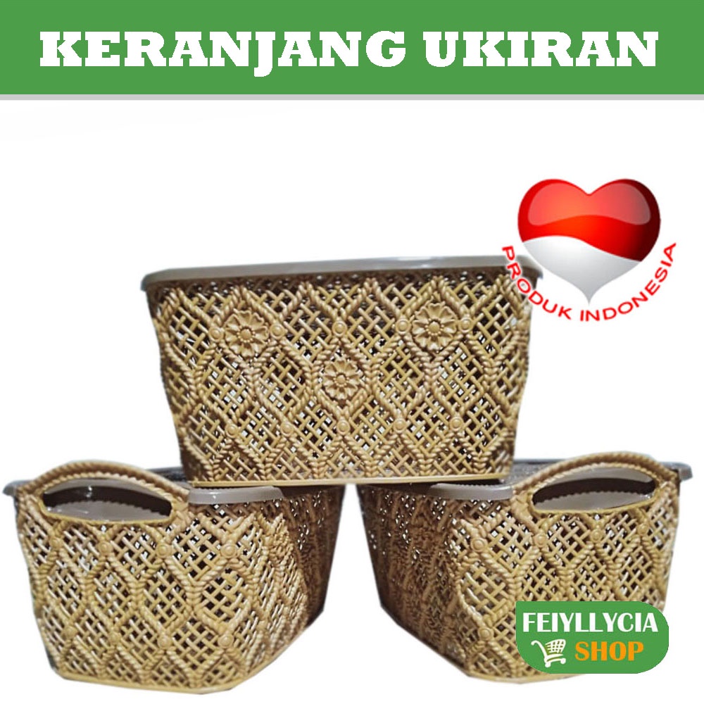 ASOKA - KERANJANG TUTUP - KERANJANG PLASTIK - STORAGE BOX - RAJUT