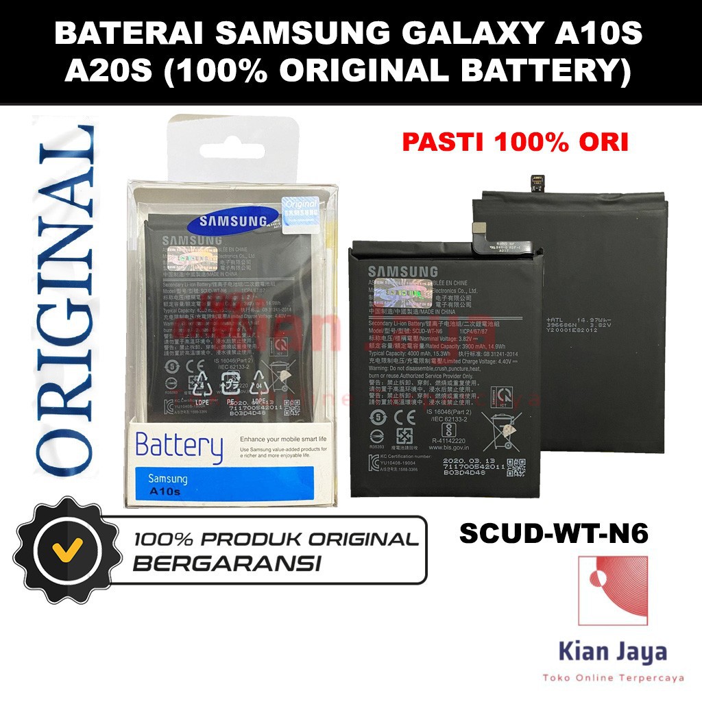 [Garansi 100% Ori] Baterai Samsung Galaxy A10S / SCUD-WT-N6 Batre Battery A107 / A20S Original