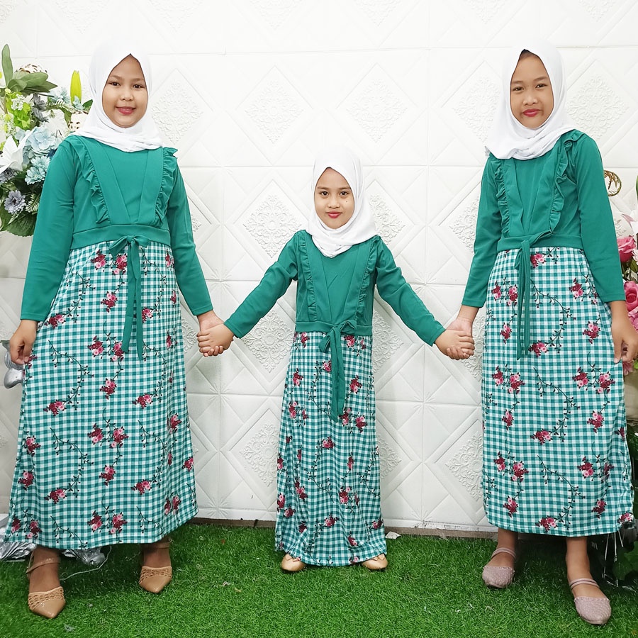 GAMIS ANAK 4 5 6 7 8 9 10 11 12 tahun DRESS ANAK NGAJI SAKILLA CARLINA FASHION