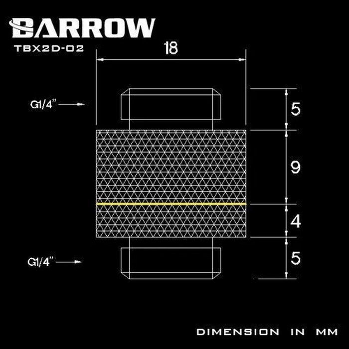 BARROW TBX2D-02 Extender Rotary M-M G1/4 Fitting - White