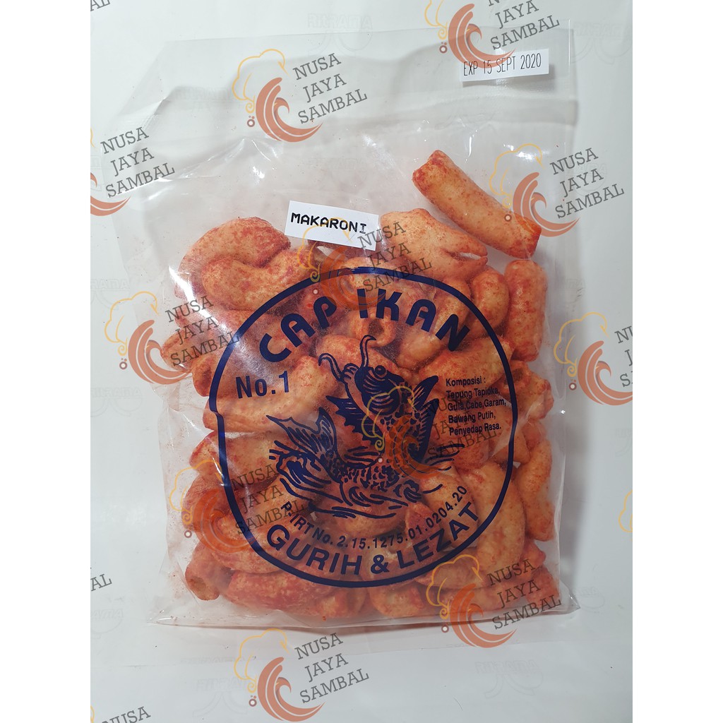 

Snack Makaroni Cap ikan Kerupuk Pedas khas Medan 100 Gram