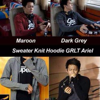 sweater jaket ariel maroon abu tua abu muda hitam greenlight PALING LARIS