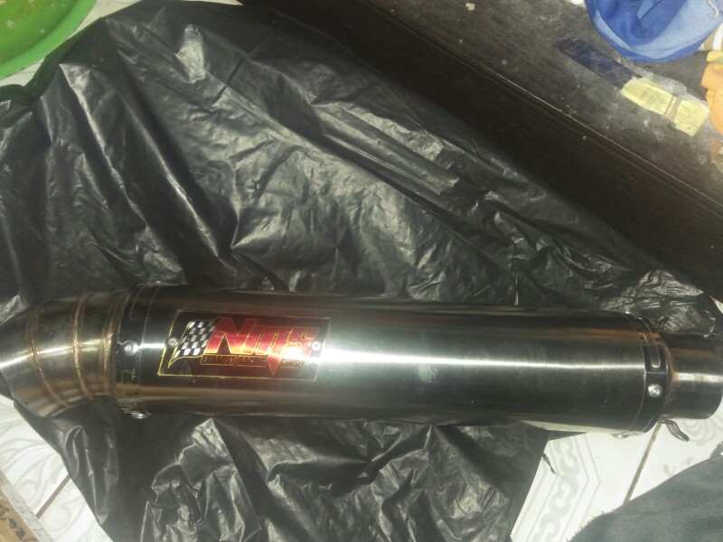 Knalpot Nms Bulat Corong Jumbo.panjang 30cm Inlet 50mm