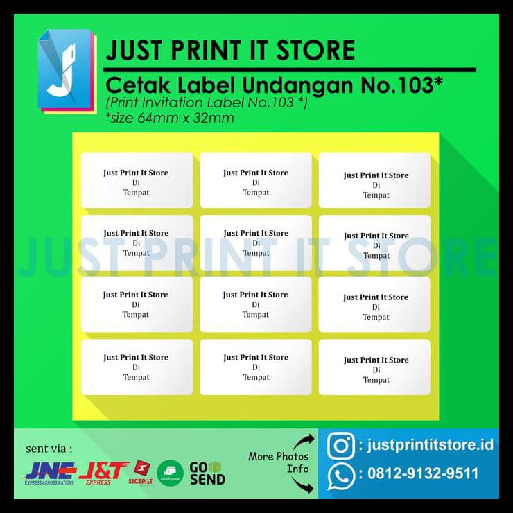 

Bayar Ditempat Print / Cetak Label Undangan No.103 ORIGINAL