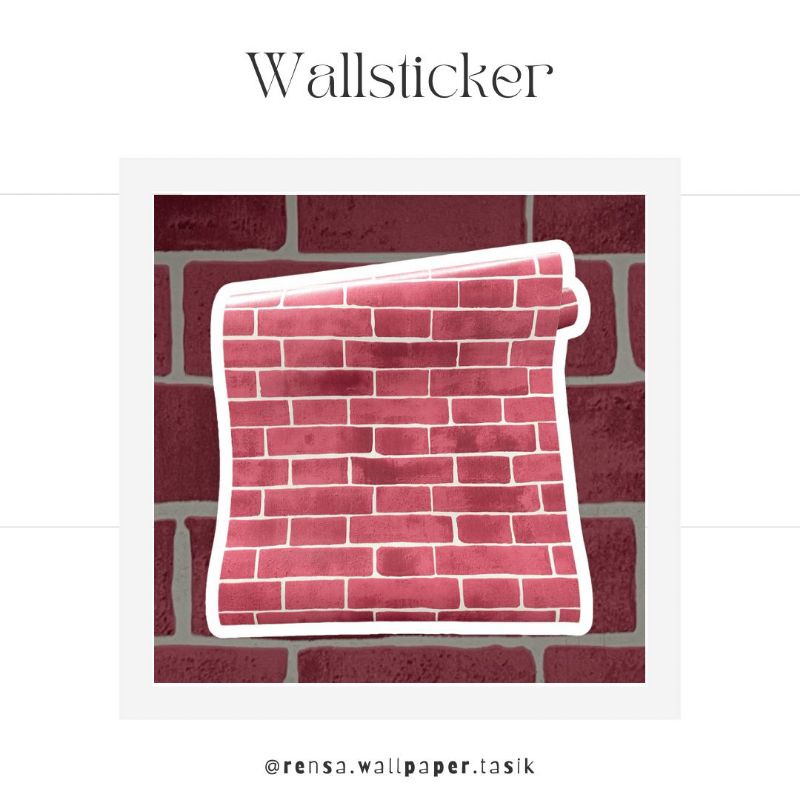 Wallpaper Sticker Bata Merah