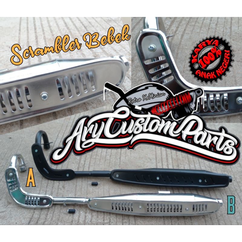 Knalpot scrambler honda win c70 c50 grand c series streetcub streetcup dll