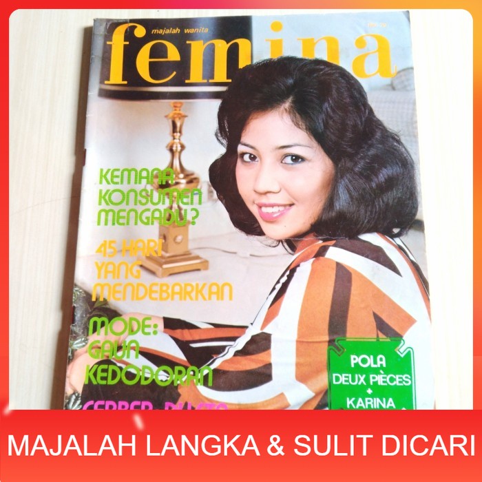 Majalah FEMINA No.70 Okt 1975 NILA MUNSIR + IKLAN JADUL Langka
