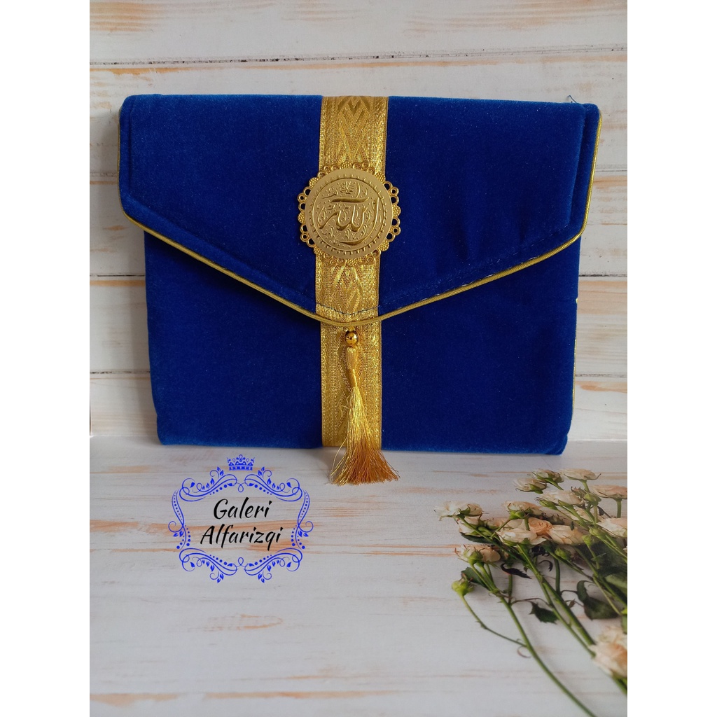 Dompet Pouch Tempat Buku Yasin Bludru Cantik Murah