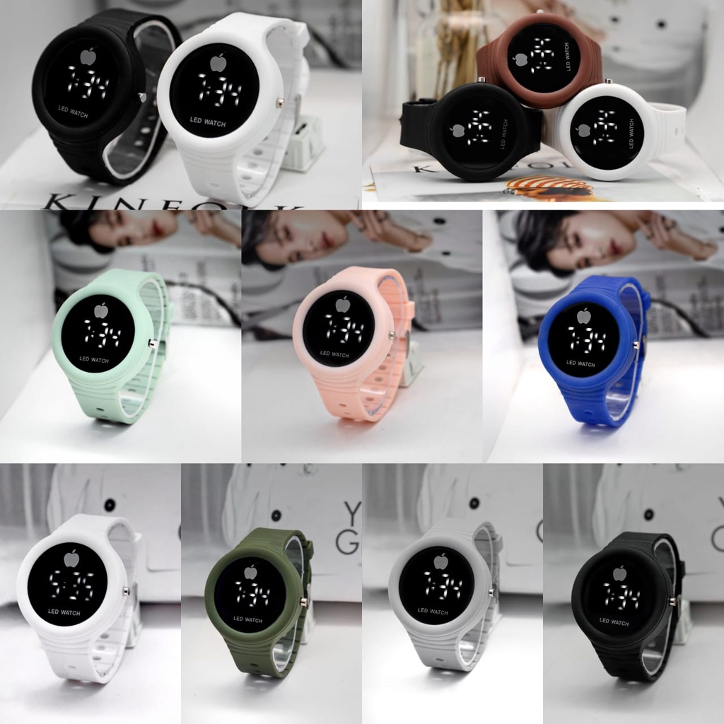 BAJ Jam Tangan LED Digital Pria Wanita Rubber Electronic Fashion Couple Anak Remaja Import Premium RM053