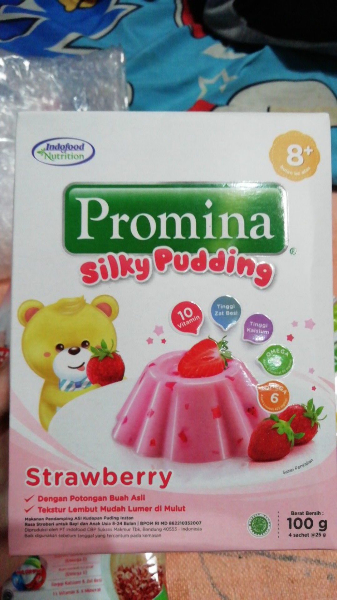 Promina Silky Pudding Puding Strawberry Chocolate 100gr