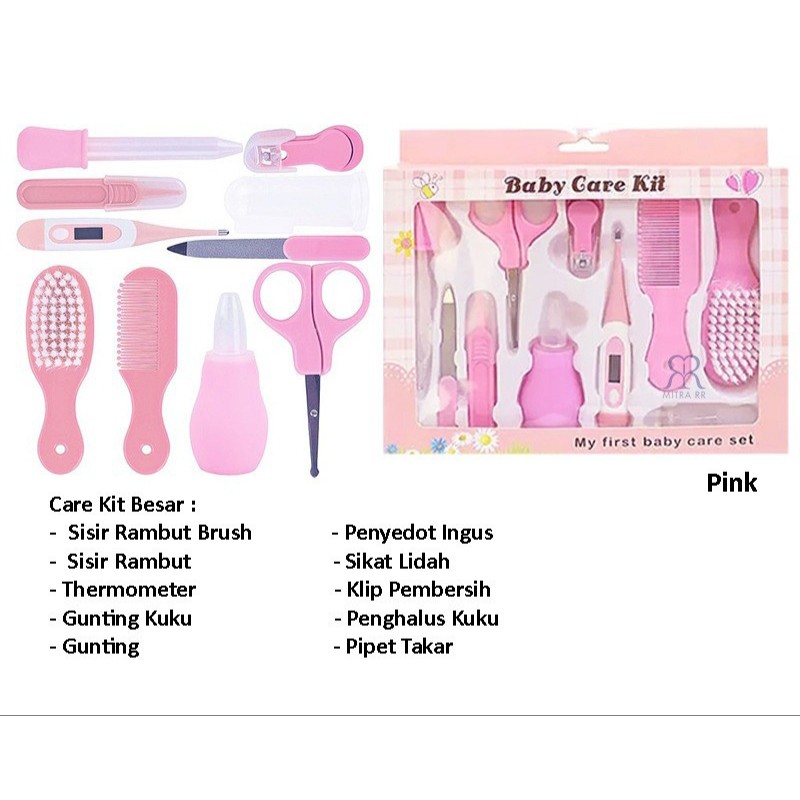 Baby Care Kit Gift Set 10in1 Sisir Bayi Set Gunting Kuku Bayi Kado Lahiran  Termometer Sedotan Ingus