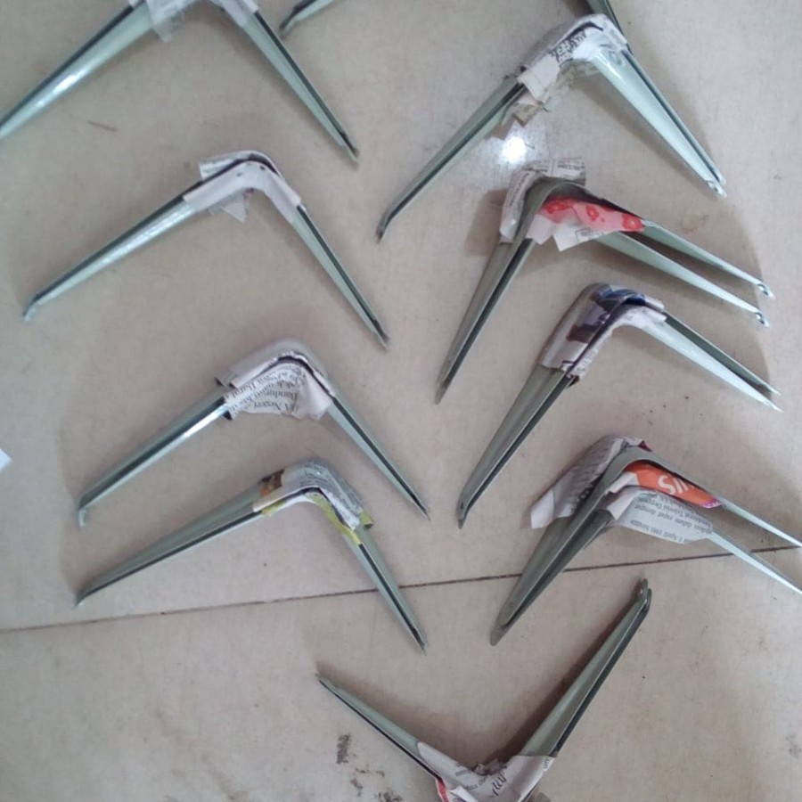 SIKU RAK BIASA ABU ABU 4x5 / FOLDING BRACKET / SIKU RAK/SIKU RAK SERBAGUNA MULTIFUNGSI BERKUALITAS/ 