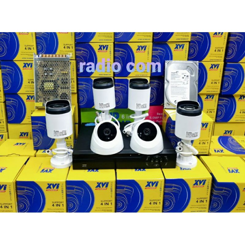 paket cctv 6 camera 5mp 1080p ir sony turbo hd