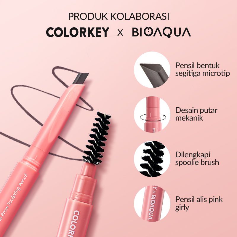 BIOAQUA X COLORKEY Eyebrow Pencil / Pensil Alis