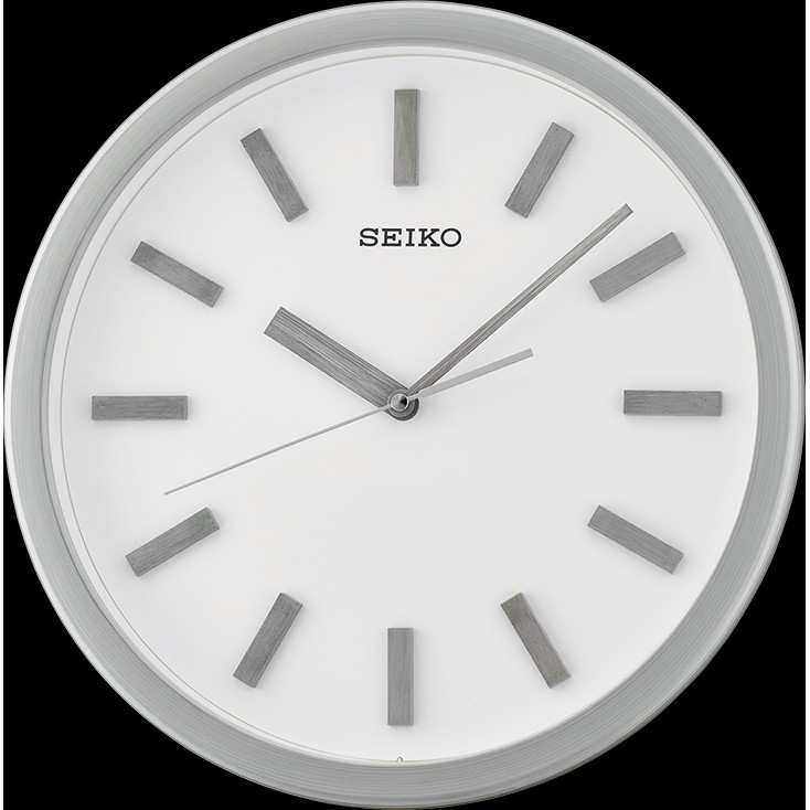 Seiko Wall Clock QXA681 White Dial Grey Markers | Jam Dinding Seiko