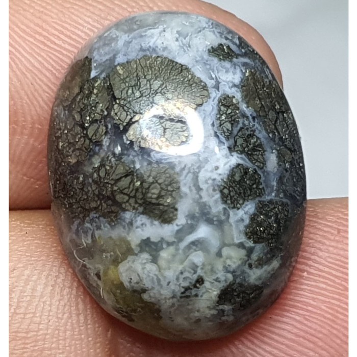 PROMO Natural 23.20ct Badar Perak Ereke Pyrite in Chalcedony