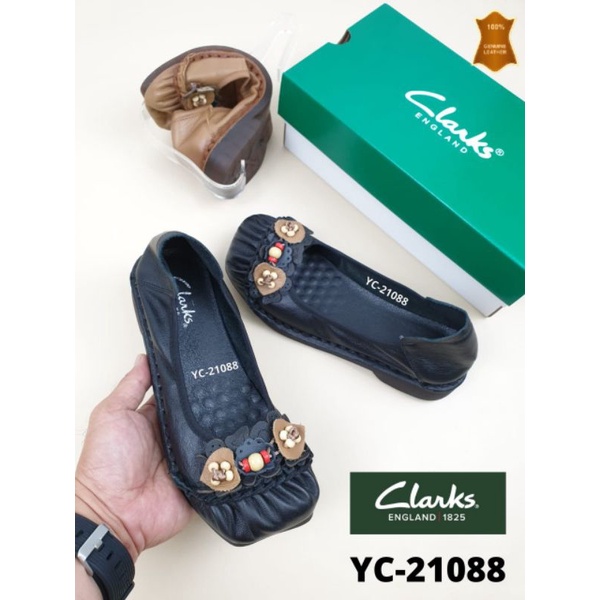 Clarks YC-21088 Leather Flat / SEPATU CLARKS WANITA