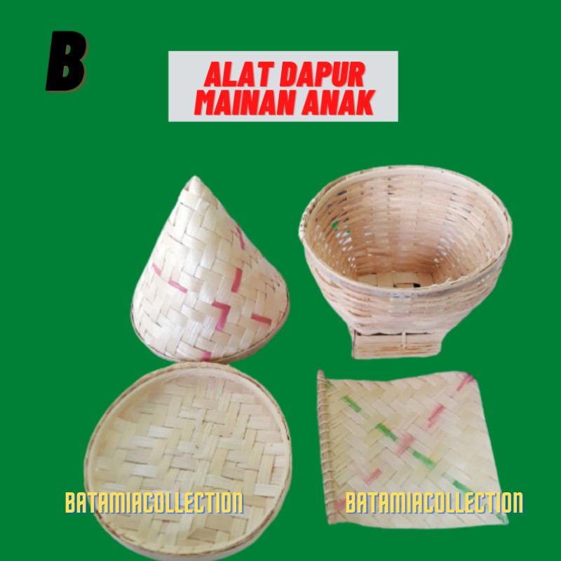 Alat Dapur Mainan Anak Alat Dapur Mainan Masak Masakan Anak Perempuan Kipas hihid Aseupan Bakul Mini