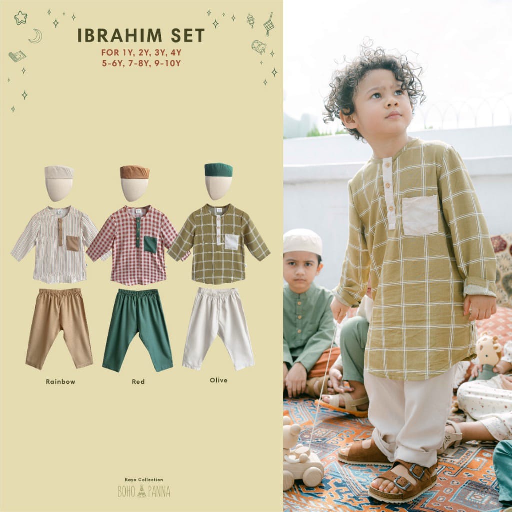 BOHOPANA | BOHO | BOHO PANNA IBRAHIM SET | SETELAN KOKO ANAK | BAJU KOKO ANAK | RAYA COLLECTION