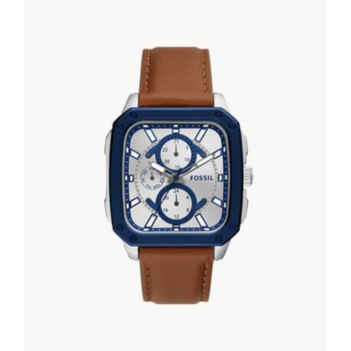 Jam Fossl Inscription Brown Leather Watch BQ2658 Original