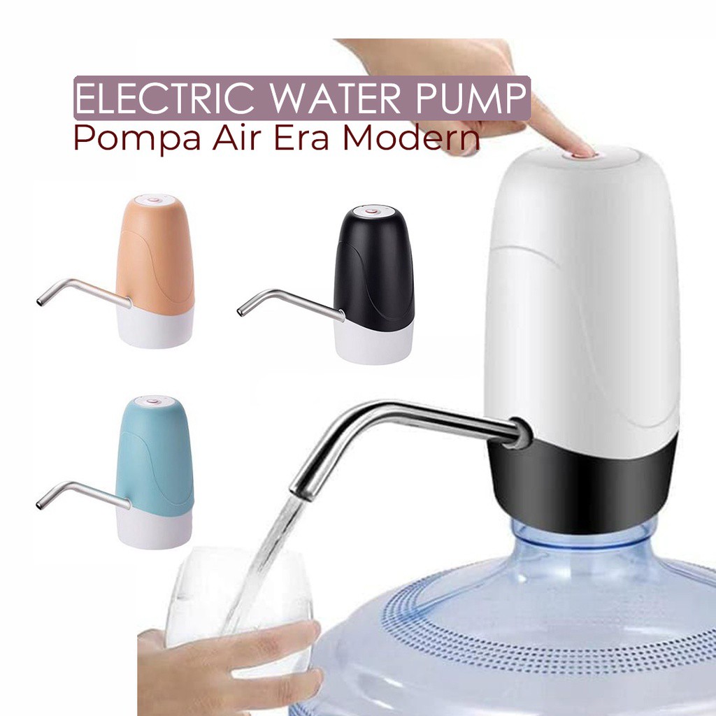 ZILLO Pompa Galon Air Minum Elektrik Pompa Galon Otomatis Pompa LED USB Rechargable Electric Dispenser Pum