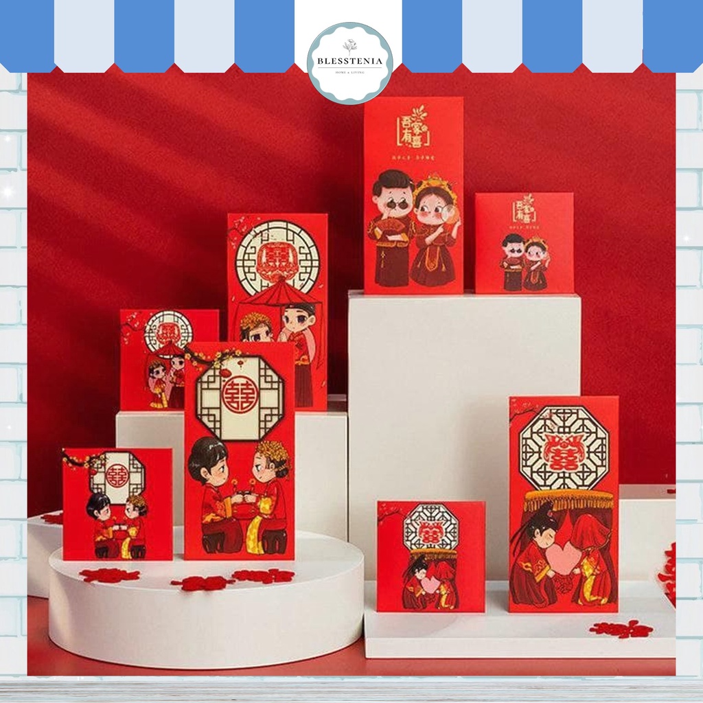 

Blesstenia - Angpao Wedding Unik Karakter Angpao Sangjit Wedding Red Pocket