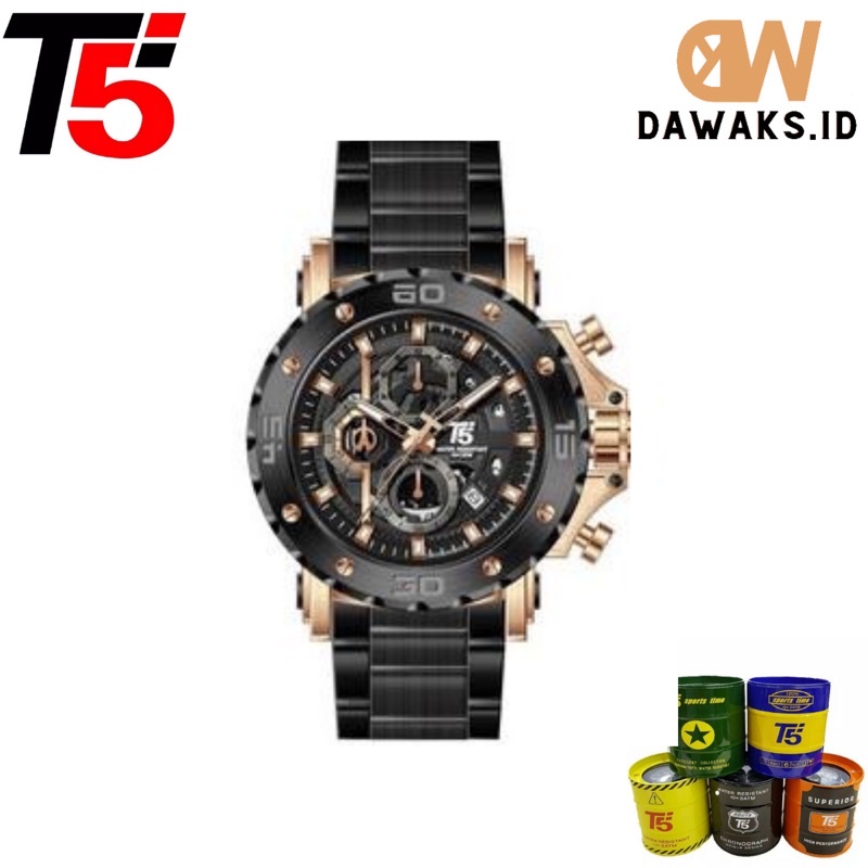JAM TANGAN PRIA T5 H 3723 G ORIGINAL CHRONO AKTIF TAHAN AIR FREE BOX+PAPER TAS JAM TANGAN PRIA MURAH