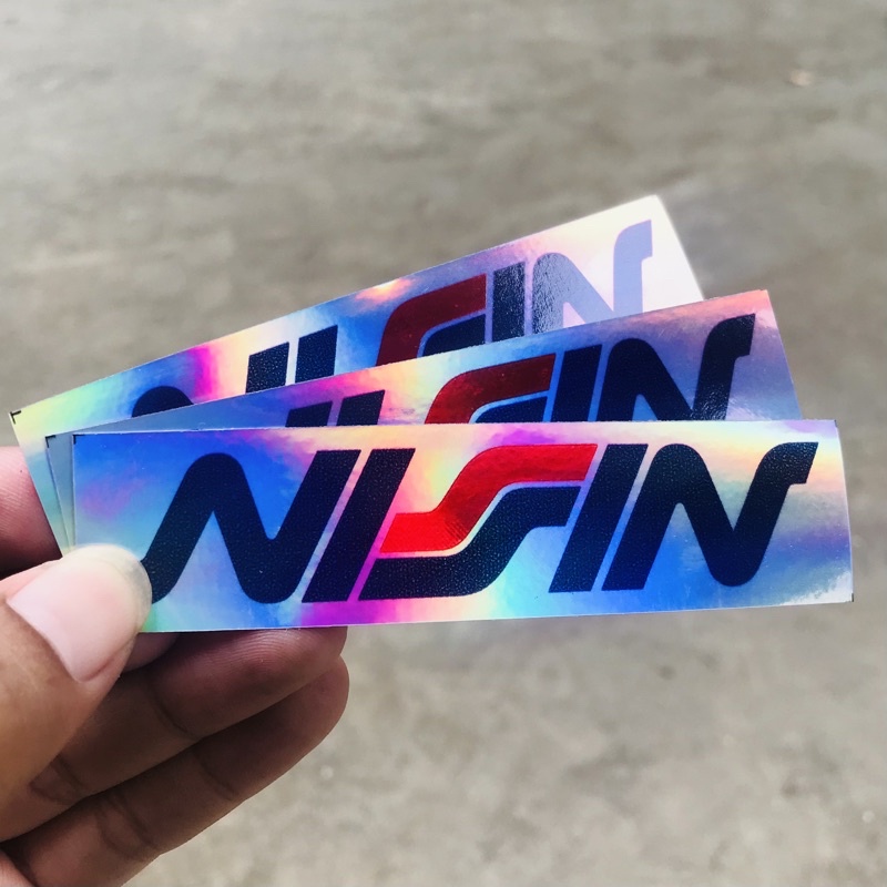 Stiker Nissin Hologram Stiker Motor Racing Bijian Anti Air