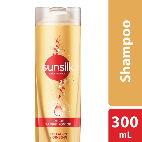 Jual Sunsilk Super Shampoo Bye Bye Rontok Collagen Ginseng 300 Ml Shopee Indonesia 