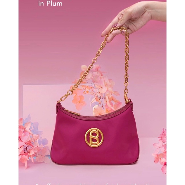 Luana Nylon bag buttonscarves plum