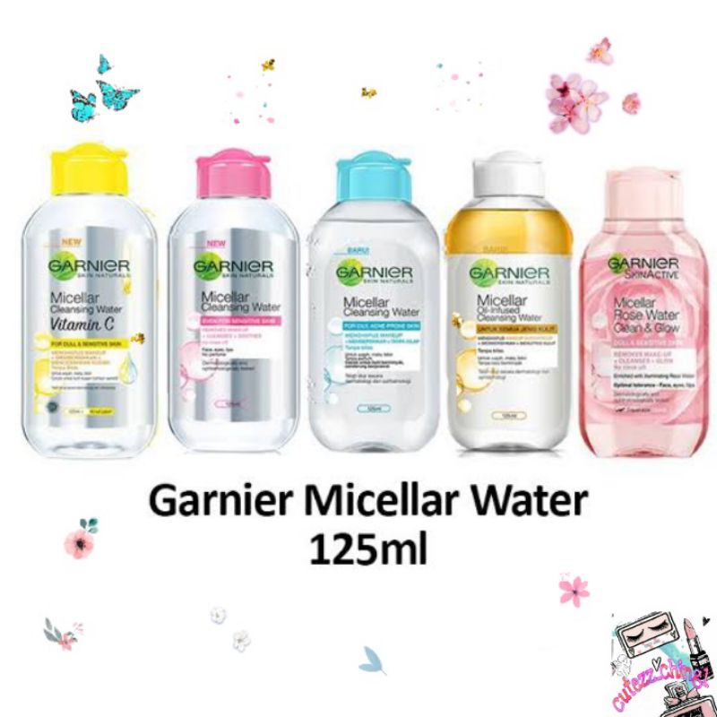 ☃Cutezz_Ching1☃Garnier Micellar Cleansing Water Pink/Blue/Rose/Vitamin C/Biphase Oil Infused 125 ml