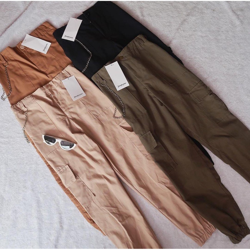 JOGER CARGO  PANTS STRADIVARIUS  Shopee Indonesia