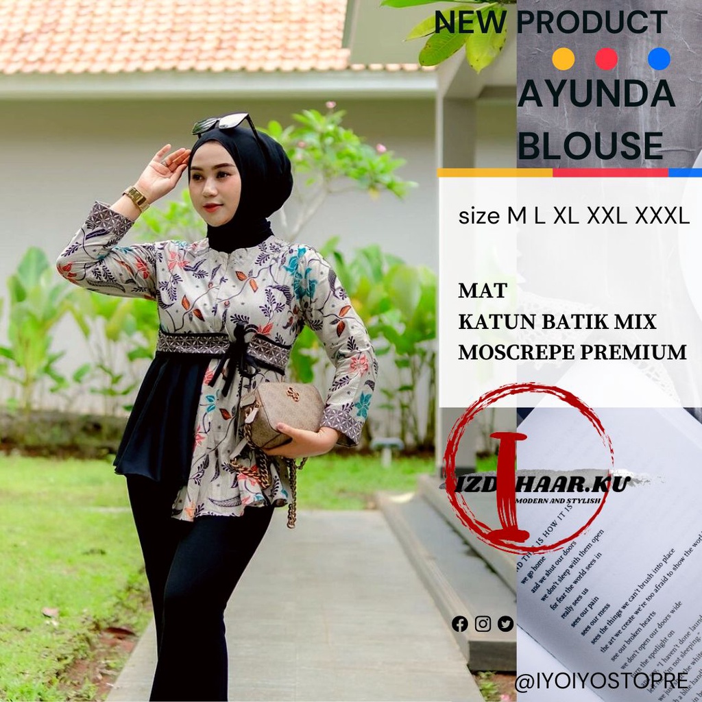 Baju Batik Wanita modern Lengan Panjang /atasan batik wanita modern /Baju Batik Wanita JUMBO/baju batik wanita kantor/batik kantor wanita/ batik kerja wanita/blouse batik wanita modern/blouse batik JUMBO/atasan batik terbaru