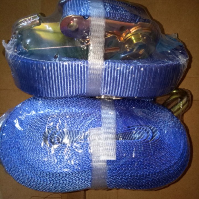 Nesdaywed Webbing Cargo Ratchet Tie Dwon Track Belt 2.5 Cm X 5 M Tali Pengi-Ym19