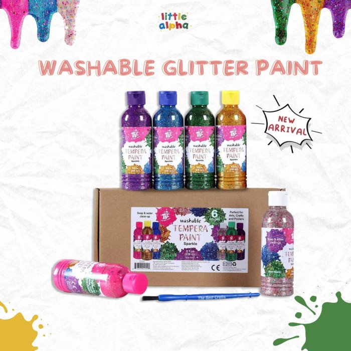 

Produk Terbaru Cat Lukis Glitter / Washable Finger Paint / Tempera Paint