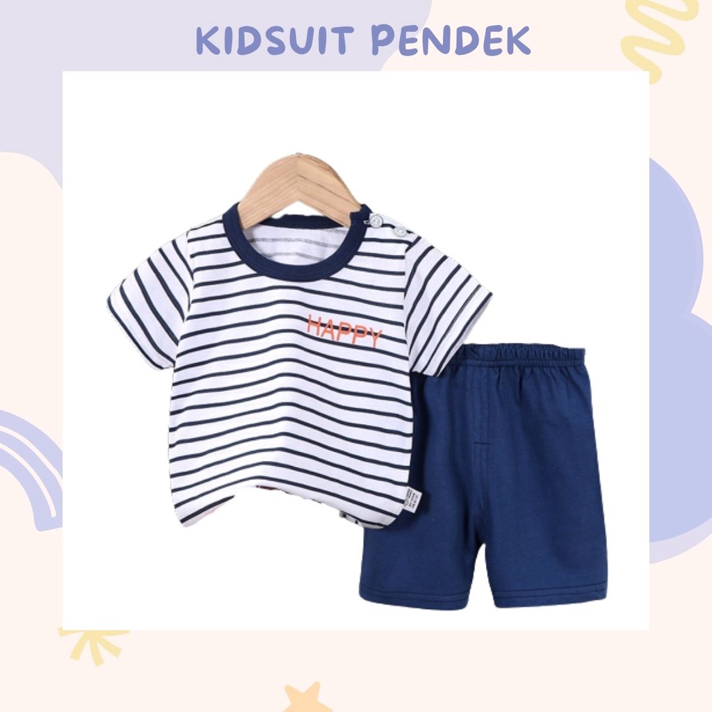 HappyOliver KIDS SUIT PENDEK Setelan Anak Bahan Kaos Lengan + Celana Berkualitas Import ebv cewek new9