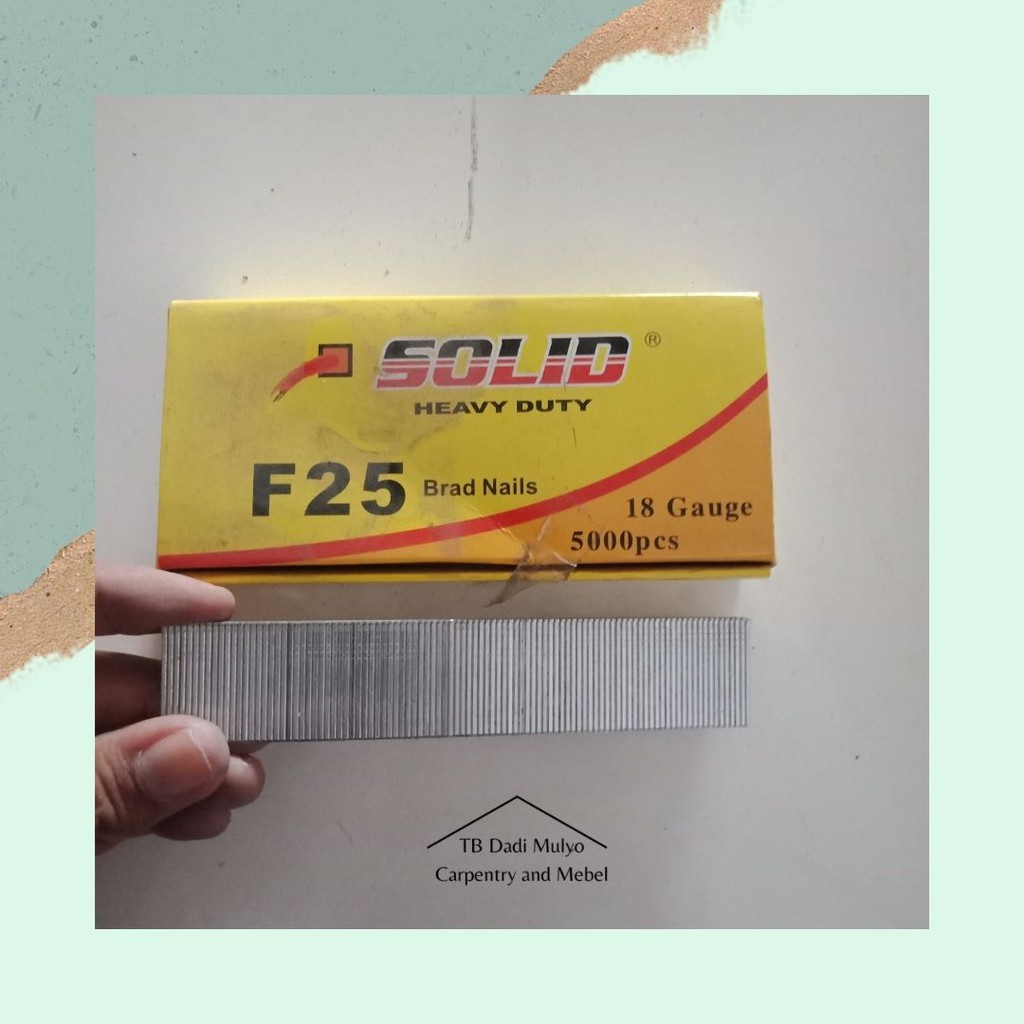 

Refill Staples Tembak Paku Tembak F25 Solid 18 Gauge