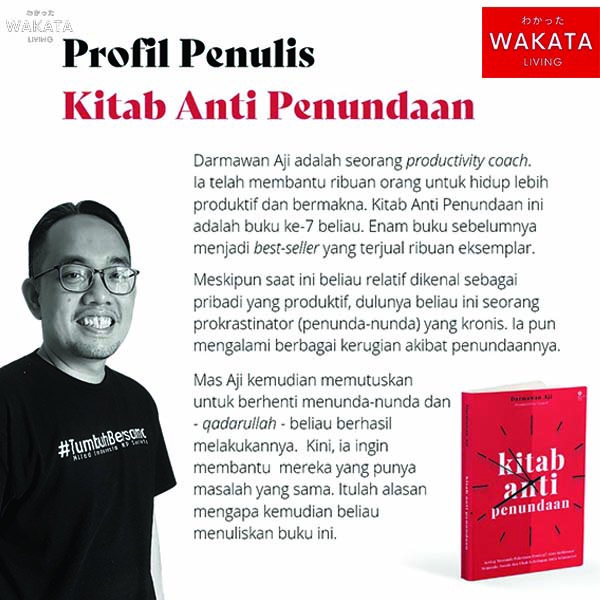 KITAB ANTI PENUNDAAN - Buku Motivasi Self Improvement / Pengembangan Diri - Coach Darmawan Aji