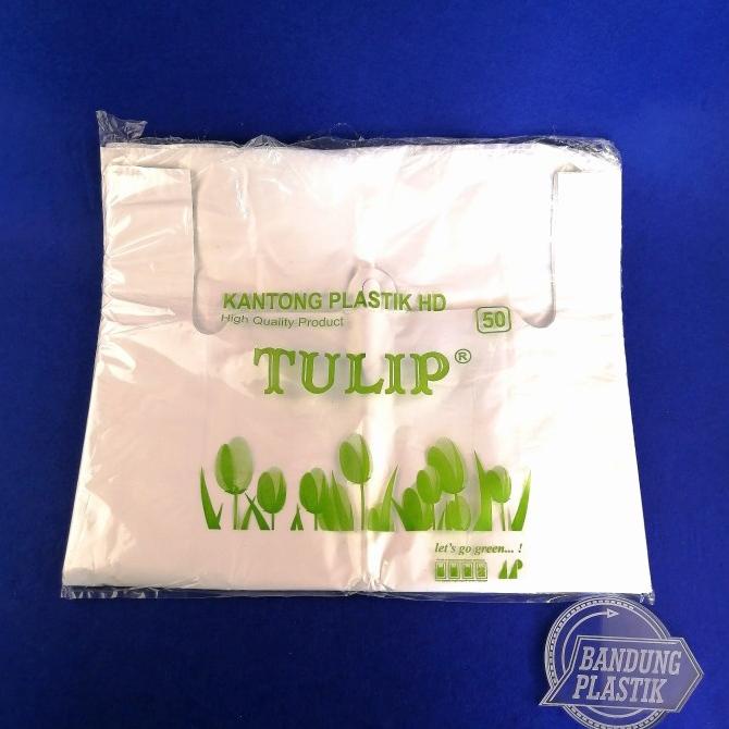 

monggo] Kresek HD Tulip 50 / Kantong Plastik Kresek hitam / putih