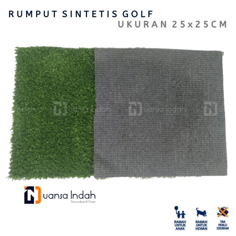 RUMPUT SINTETIS GOLF STANDAR UKURAN 25 CM²