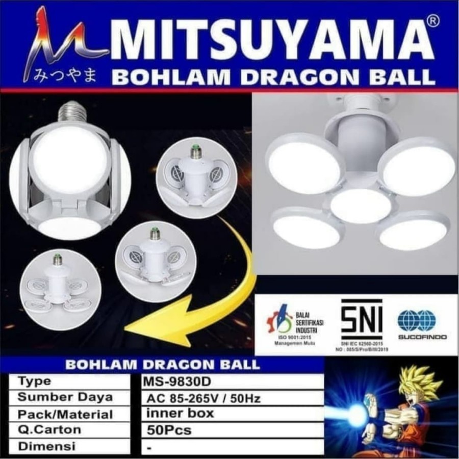 Lampu bohlam led model dragon ball elegant