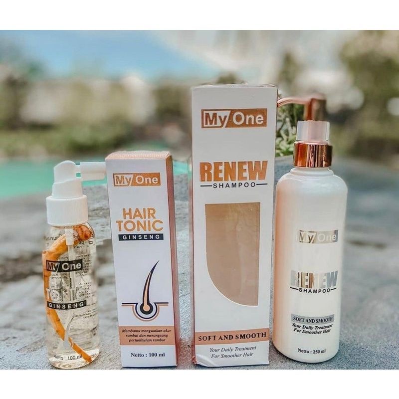Myone Renew Shampo Dan Hair Tonic Ginseng Myone shampoo My one tonic 1set