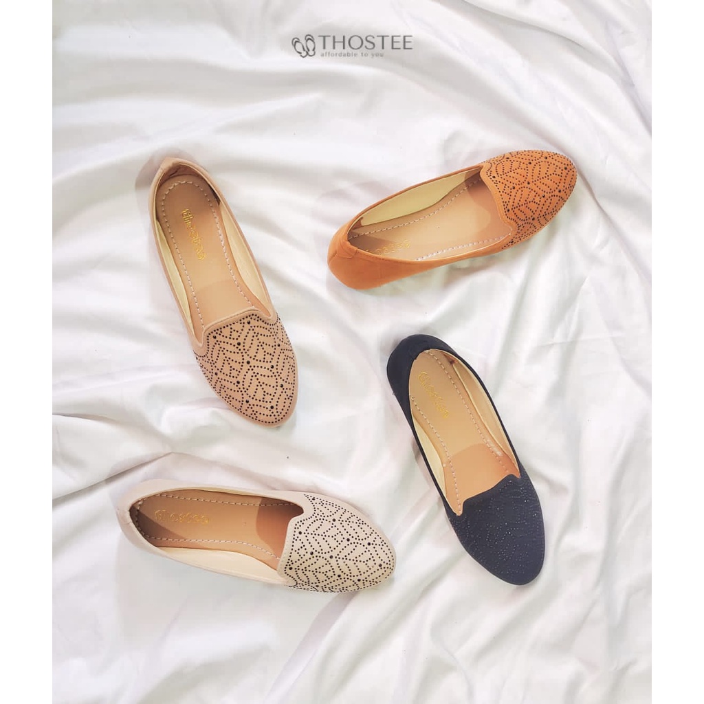 Sepatu Flatshoes Wanita Thostee Lasera AioOfficial