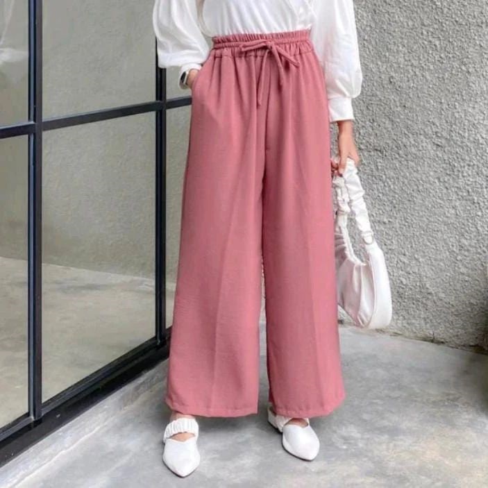 KULOT CRINKLE JUMBO PREMIUM CELANA KULOT CRINKLE PINGGANG KARET