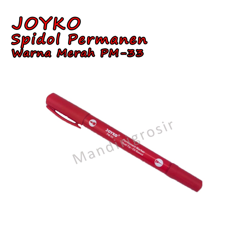 Spidol Permanen *Joyko * Warna Merah * PM-33