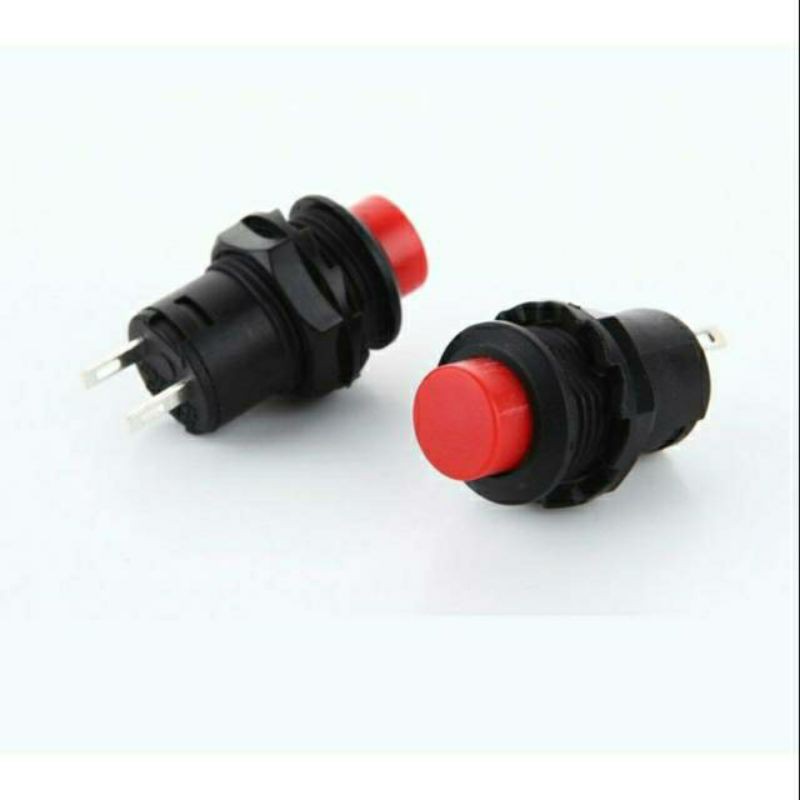Tombol Push Reset Button On off(Saklar Switch Push On off Bulat Merah Kecil